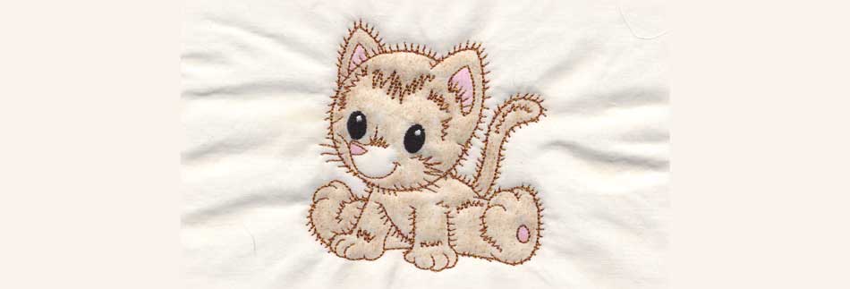 Retro kitty colored & quilted