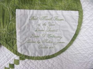 Be sure to label your quilt