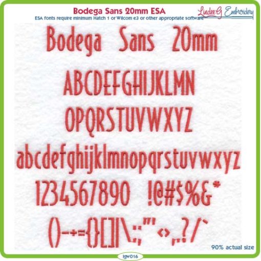 Bodega Sans 20mm ESA Font