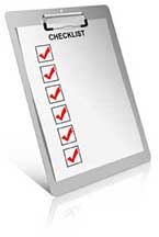 Clipboard with check list