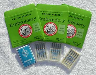 Organ & Schmetz Embroidery Needles