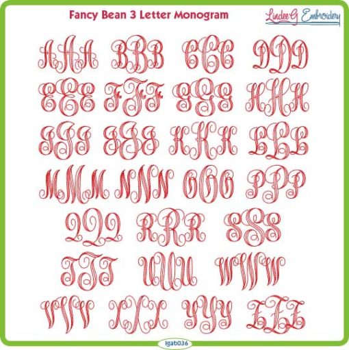 Fancy Monogram Bean Font