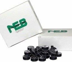 NEB Prewound Embroidery Bobbins Style L BLACK Qty 144