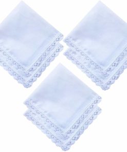 Ladies hankies with crocheted edging