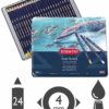 Derwent Inktense Colored Pencils, Metal Tin, 24 Count