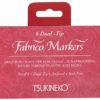 Tsukineko Dual-Ended Fabrico Marker Color-Fast, 6-Piece Set