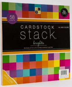 DCWV Cardstock Stack, Match Makers Brights, 58 Sheets, 12 x 12 inches