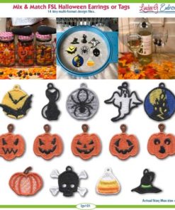 (lgs121) FSL Halloween Earrings & Tags