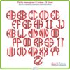 2-Letter Circle Monogram Embroidery Font