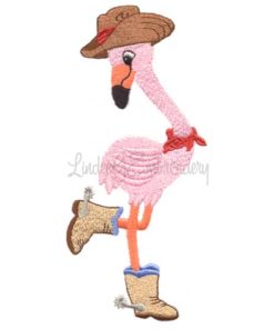 Flamingo with Spurs (3.3 x 7.3-in)