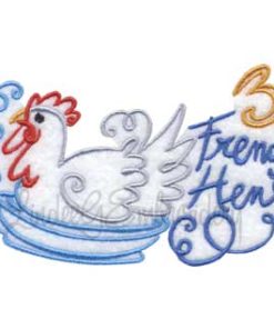 3 French Hens (4.5 x 2.7-in)