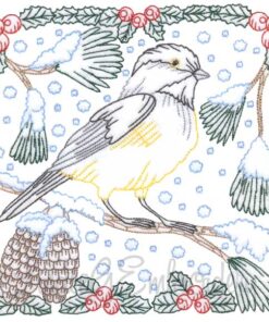 Chickadee with Snow 3