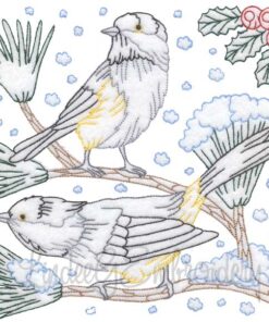 Chickadees with Snow 9