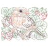Bird & Strawberries Multicolor