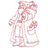 Santa with Candy Cane