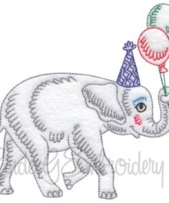 Elephant with Balloons (4 sizes)