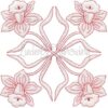 Daffodil Redwork (March) (6.8-in)