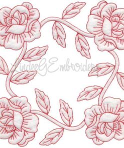 Rose Redwork (June) (6.8-in)