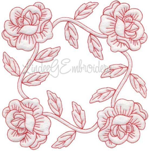 Rose Redwork (June) (6.8-in)