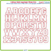 College Bold Applique 90mm ESA Font