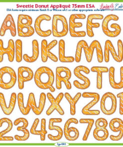 Sweetie Donut Applique 75mm ESA Font