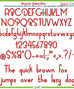 Bicycle 15mm ESA Font