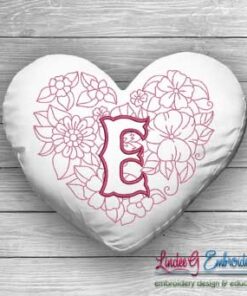 Sweetheart Monogram E - 4 sizes