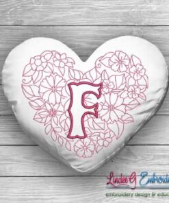 Sweetheart Monogram F - 4 sizes