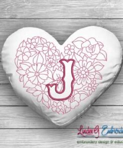 Sweetheart Monogram J - 4 sizes