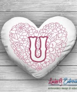 Sweetheart Monogram U - 4 sizes