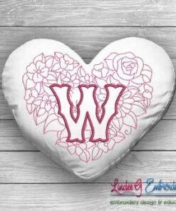 Sweetheart Monogram W - 4 sizes