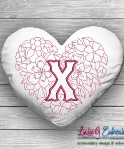 Sweetheart Monogram X - 4 sizes