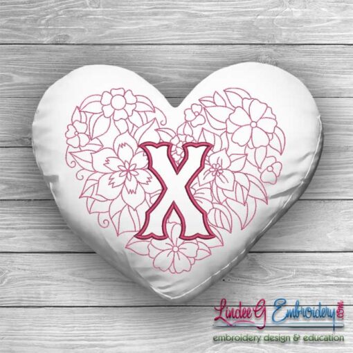 Sweetheart Monogram X - 4 sizes