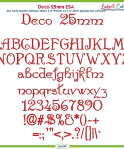 Deco 25mm ESA Font