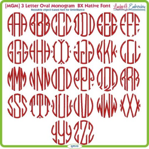 MGM 3-Letter Oval BX Native Font