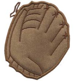 Applique Baseball Glove (3.1 x 3.7-in)