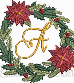 Christmas Wreath Monogram A (3 sizes)