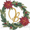 Christmas Wreath Monogram B (3 sizes)