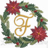 Christmas Wreath Monogram F (3 sizes)