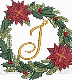 Christmas Wreath Monogram I (3 sizes)