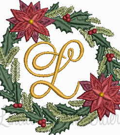 Christmas Wreath Monogram L (3 sizes)