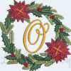 Christmas Wreath Monogram O (3 sizes)