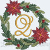 Christmas Wreath Monogram Q (3 sizes)