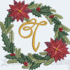Christmas Wreath Monogram T (3 sizes)