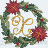 Christmas Wreath Monogram X (3 sizes)